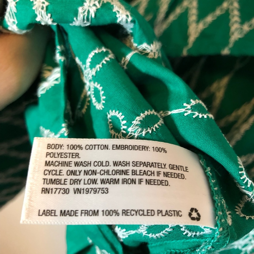 Green Ruffle Shirt New with Tags - Picture 5 of 5